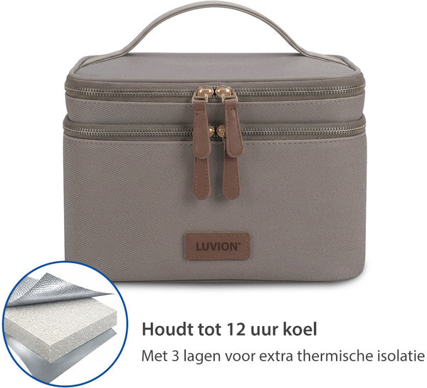 Luxe geïsoleerde kolftas met koelelement - Taupe
