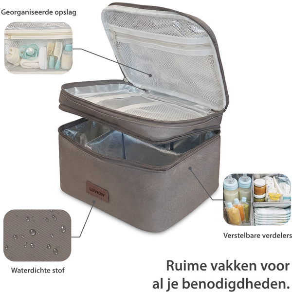 Luxe geïsoleerde kolftas met koelelement - Taupe