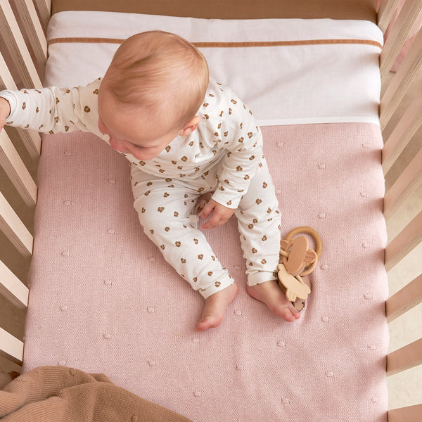 Deken Mini Knots (100x150) - Soft Pink