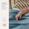 Crib Blanket Mini Relief (100x150 cm) - Jeans Blue