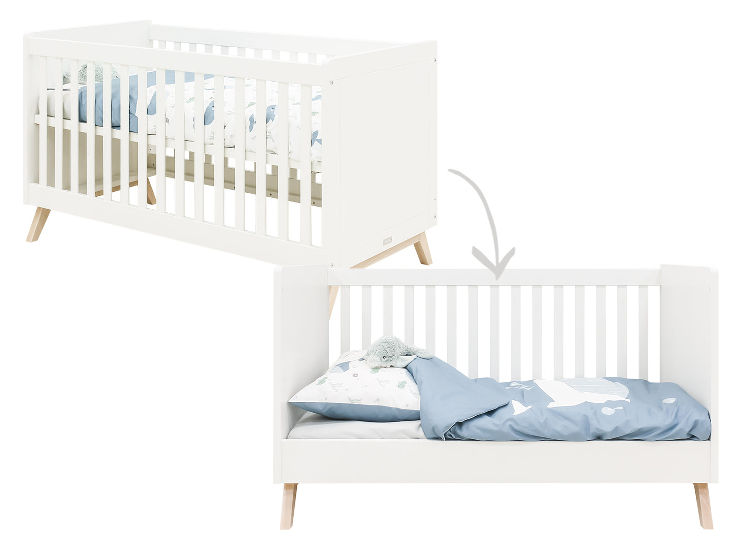 Bopita 2-piece Baby room Anne (bed incl mattress and changing table)