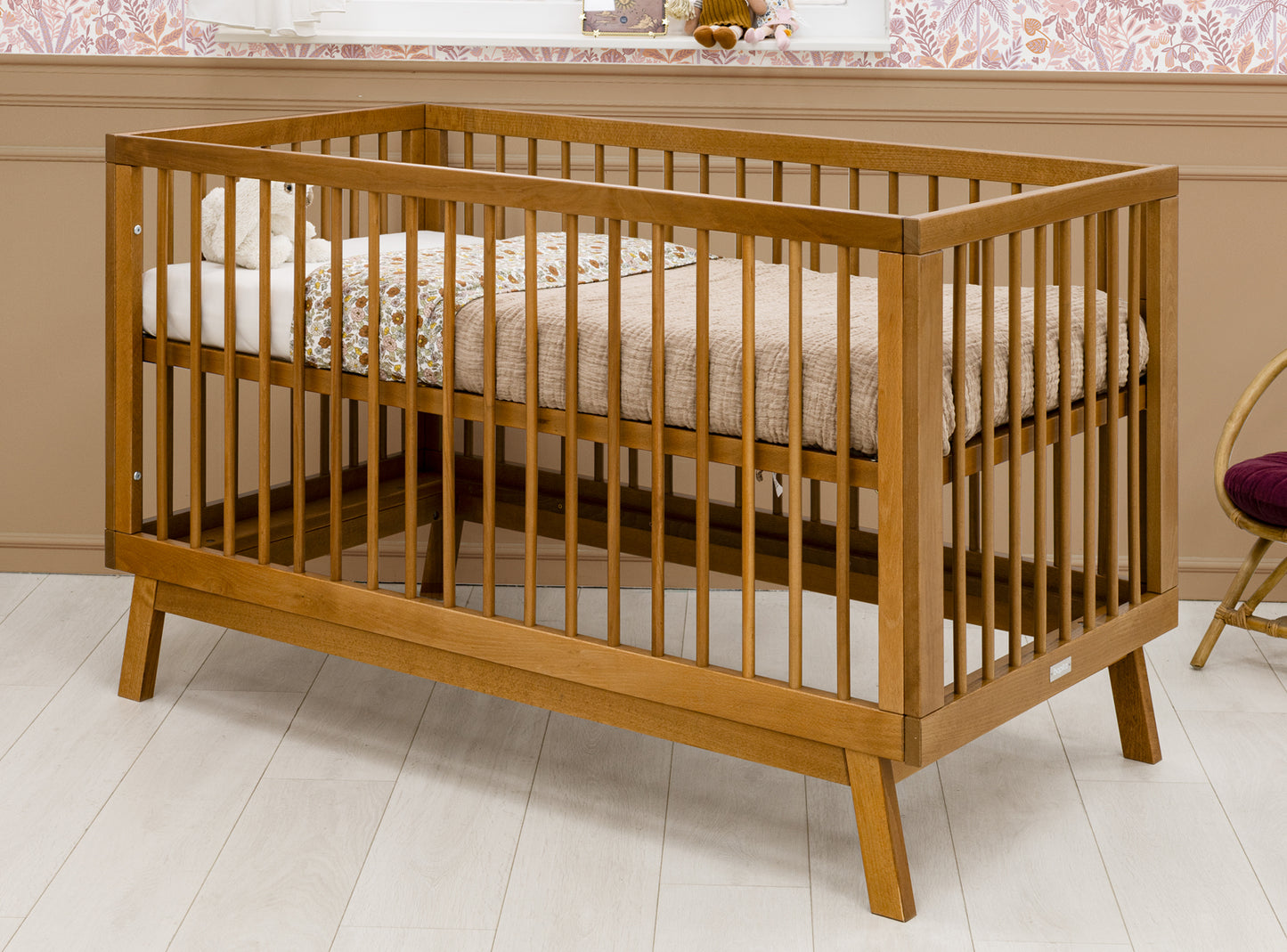 Bopita Kaleo bedbank 70 x 140 - Rose Wood