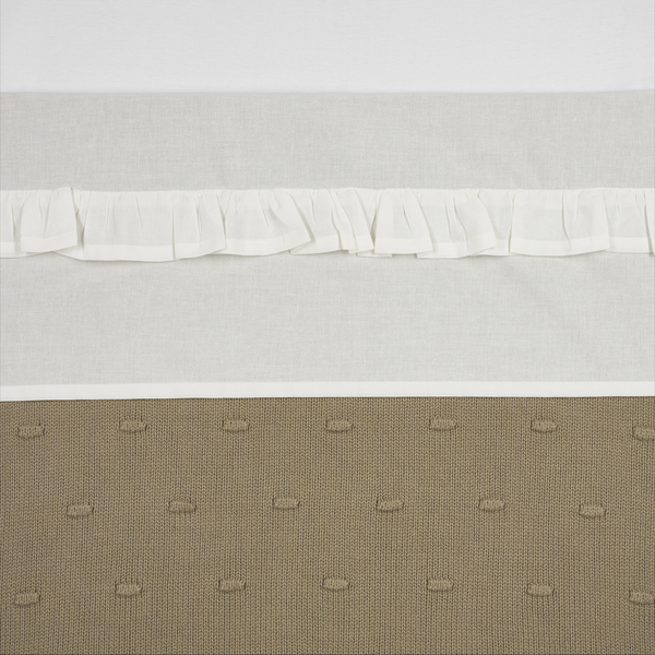Crib sheet Ruffle (75x100 cm) - Natural