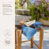 Badstof monddoekjes 6-pack - Naturel/Jeans Blue/Indigo