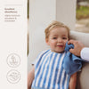Badstof monddoekjes 6-pack - Naturel/Jeans Blue/Indigo