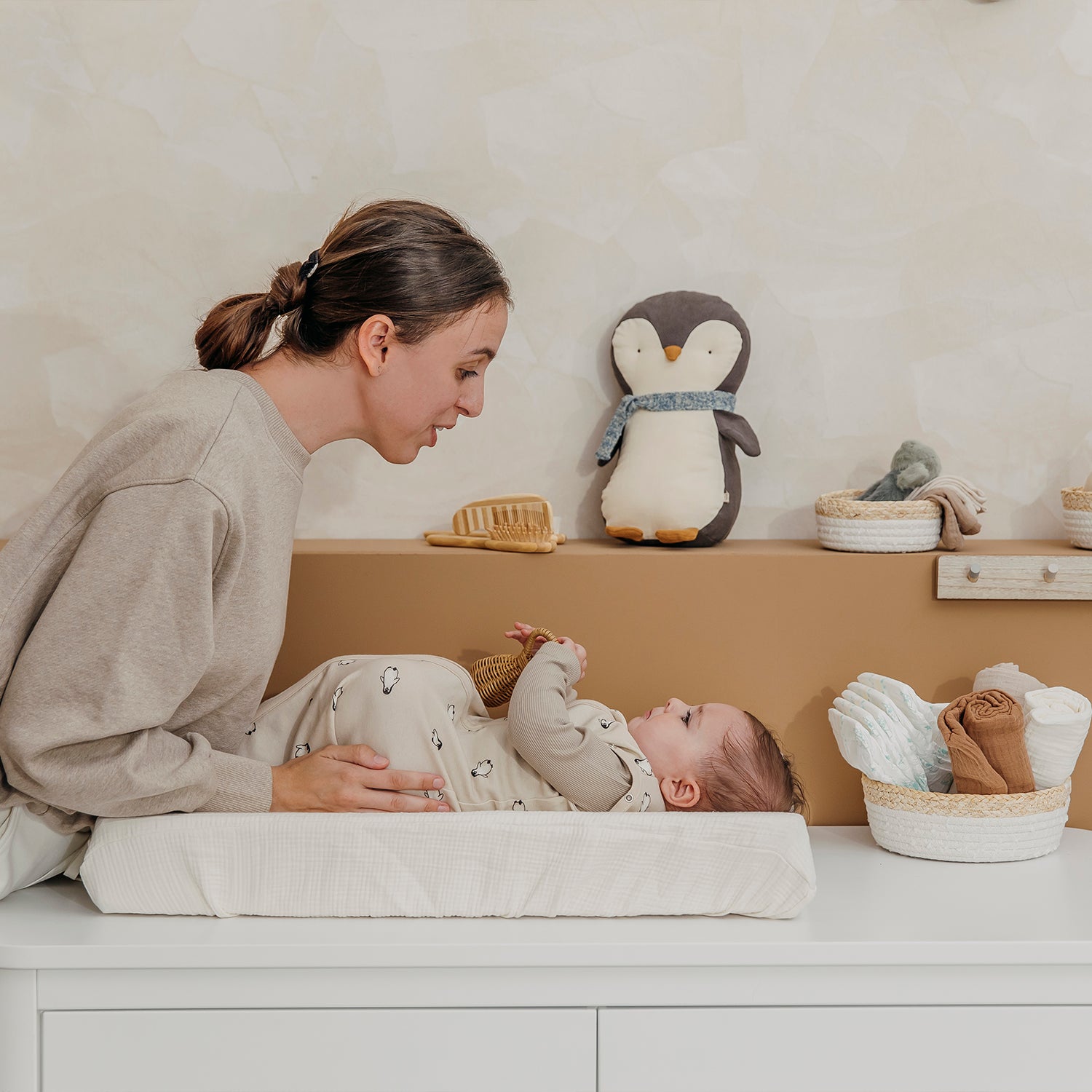 Cocoon swaddle sleeping bag - Sand Branches