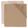 2-pack hoeslakens 60x120 - Biscuit/Wild Rose