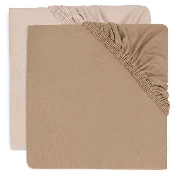 2-pack hoeslakens 60x120 - Biscuit/Wild Rose