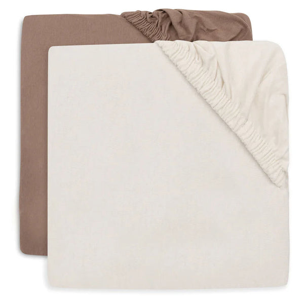 2-pack hoeslakens 60x120 - Milky Coffee/Ivory