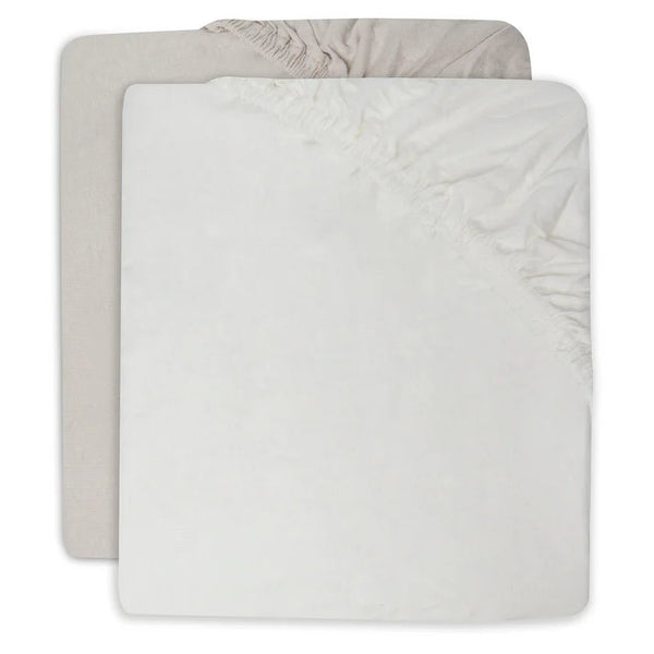 2-pack hoeslakens 60x120 - Nougat/Ivory