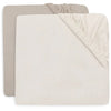 2-pack hoeslakens 60x120 - Sand/Oatmeal