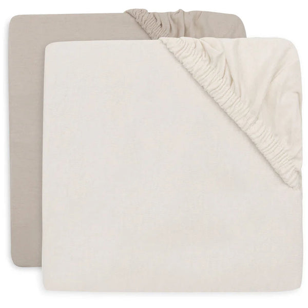2-pack hoeslakens 60x120 - Sand/Oatmeal