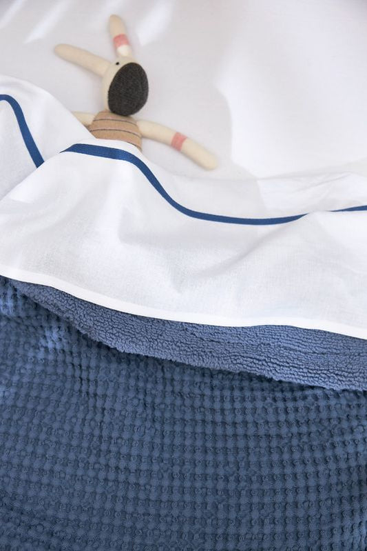 Crib sheet Bies baby bed (100x150 cm) - Indigo
