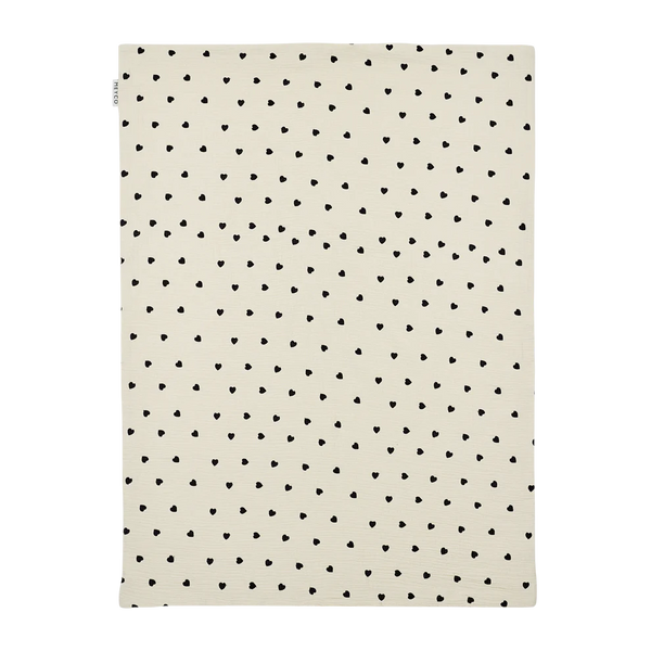 Wiegdeken Pre washed hydrofiel / badstof (75x100 cm) - Sweet Hearts