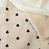 Wiegdeken Pre washed hydrofiel / badstof (75x100 cm) - Sweet Hearts