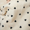 Wiegdeken Pre washed hydrofiel / badstof (75x100 cm) - Sweet Hearts