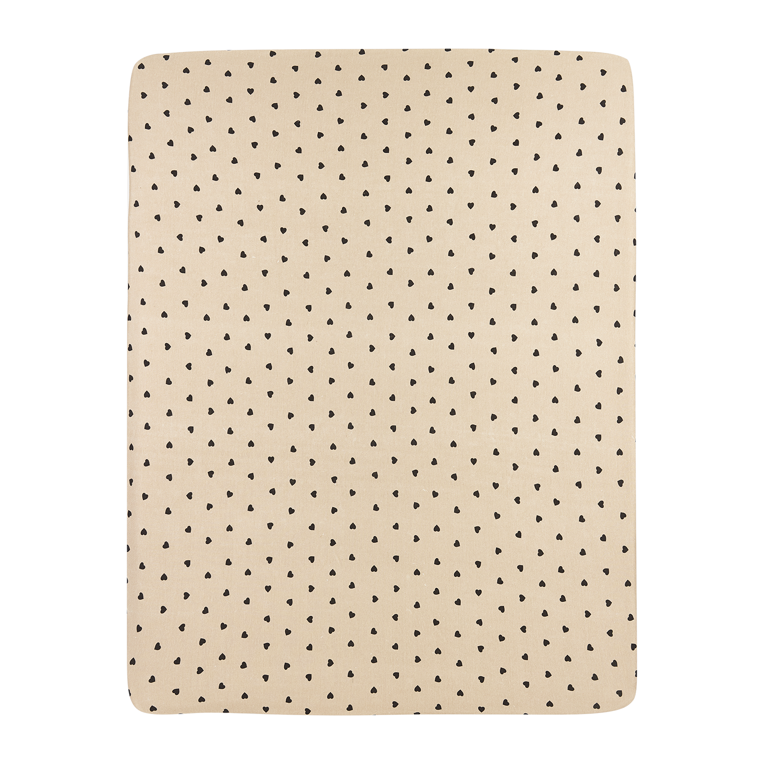 Boxmatras hoeslaken (75x95cm) - Sweet Hearts Black