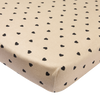 Boxmatras hoeslaken (75x95cm) - Sweet Hearts Black