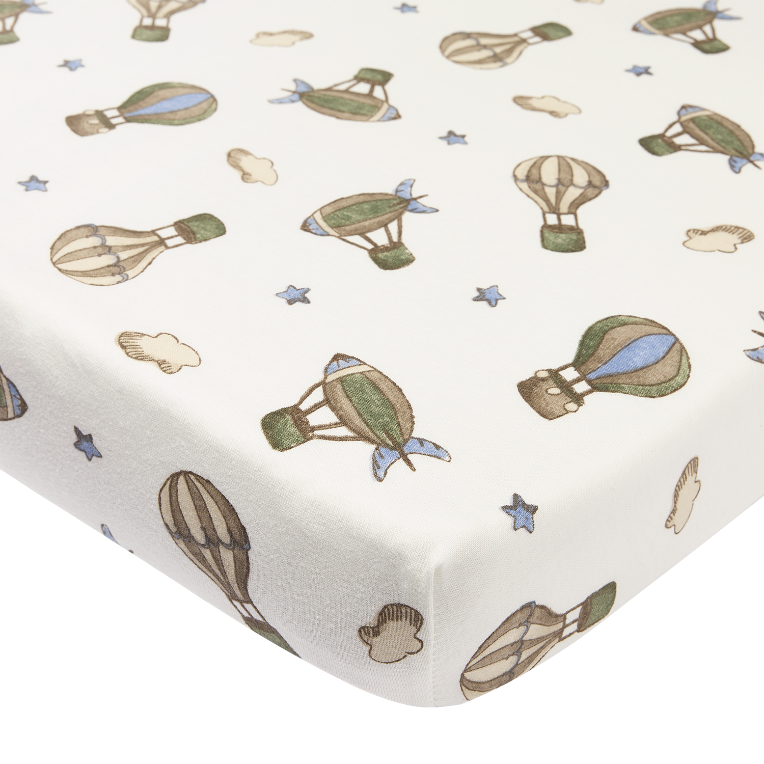 Boxmatras hoeslaken (75x95cm) - Air Balloons