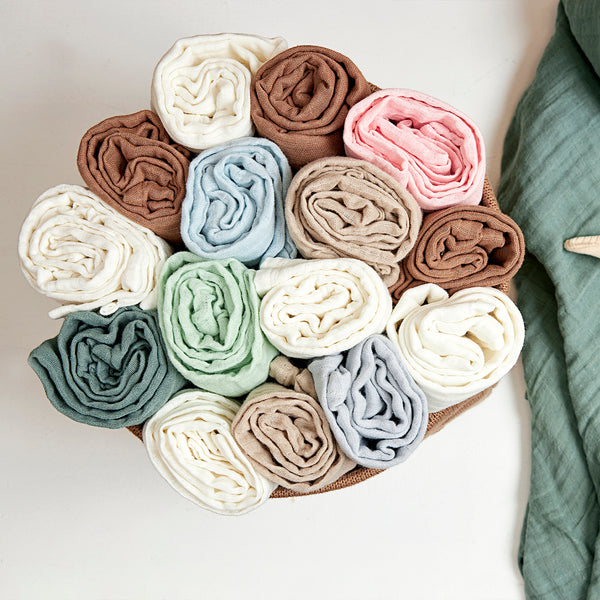 Swaddle 120x120cm 2-pack pre-washed (various colours)