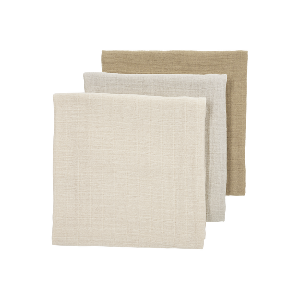 Hydrophilic washcloths 3-pack - Off-white/Soft Sand/Taupe