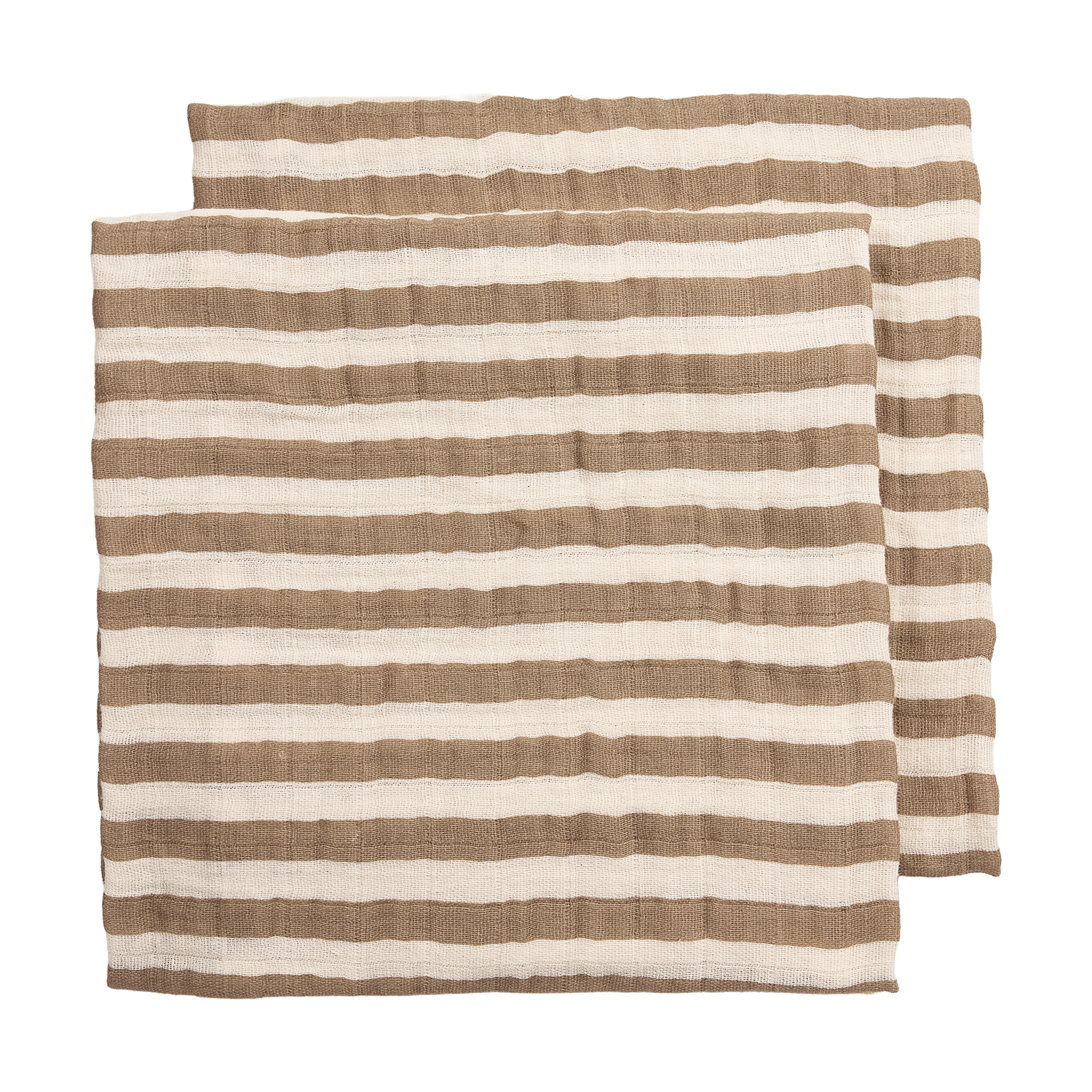 Swaddle 120x120cm 2-pack - Fat Stripe Taupe