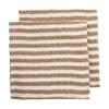 Swaddle 120x120cm 2-pack - Fat Stripe Taupe