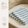 Hydrofiele doeken 2-pack - 70x70 cm - Fat Stripe Jeans Blue