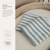 Hydrofiele doeken 2-pack - 70x70 cm - Fat Stripe Jeans Blue