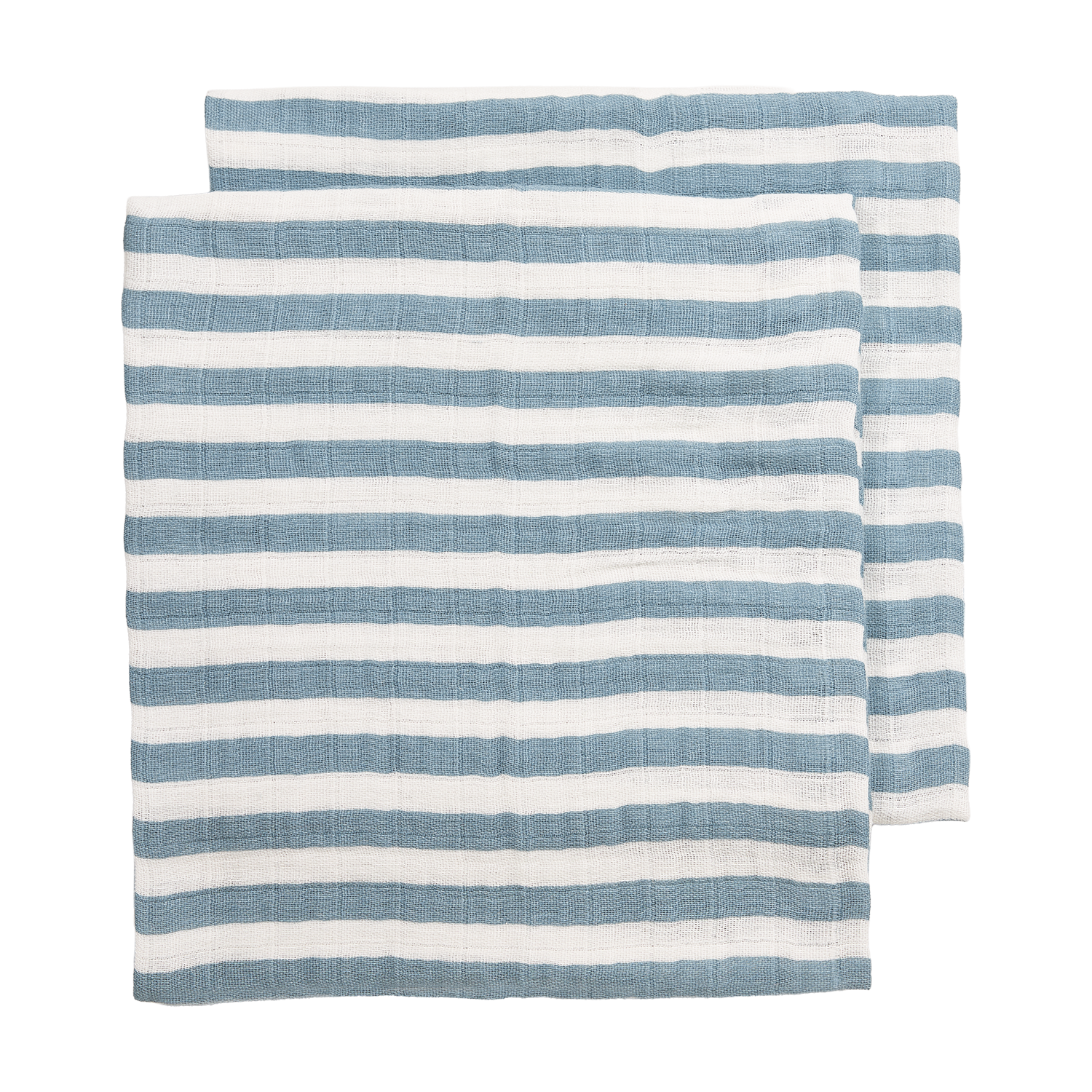 Hydrofiele doeken 2-pack - 70x70 cm - Fat Stripe Jeans Blue