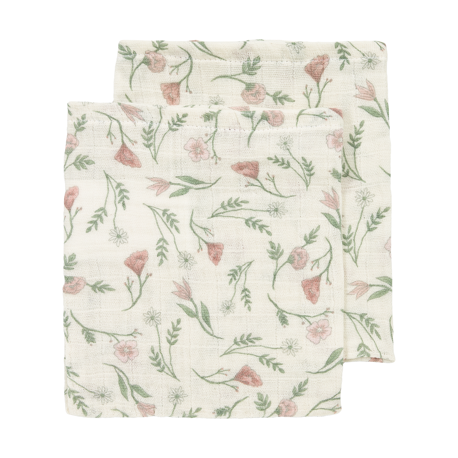 Hydrofiele washandjes 2-pack - Flower Multicolour