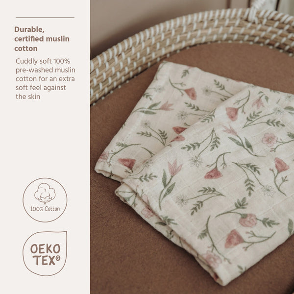 Hydrofiele doeken 2-pack - 70x70 cm - Flower Multicolour