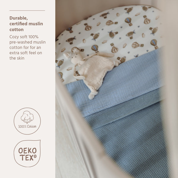 Hydrofiele laken/deken (100x150 cm) - Jeans Blue