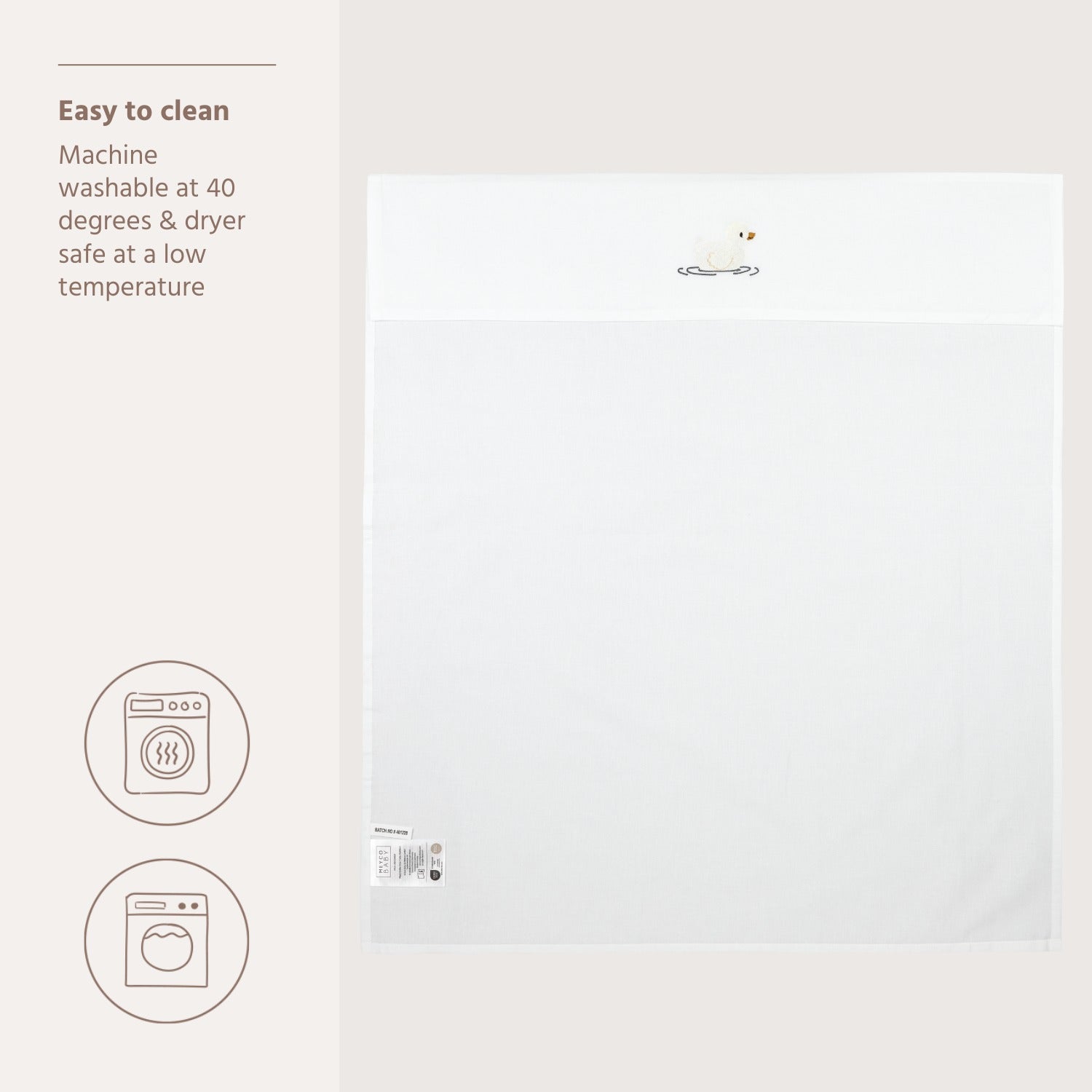 Ledikantlaken Eend (100x150 cm) - Offwhite
