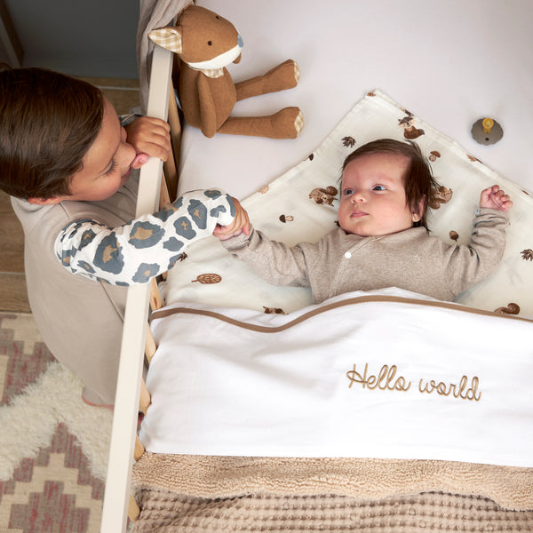 Baby bed crib sheet (100x150 cm) - Love you to the Moon &amp; Back