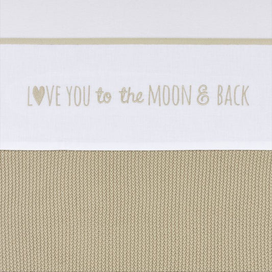 Baby bed crib sheet (100x150 cm) - Love you to the Moon &amp; Back