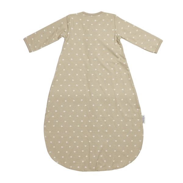 Slaapzak rond met vaste mouw - Sweet Hearts Sand (1.0 TOG)