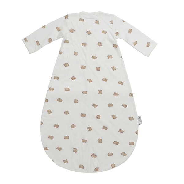 Round sleeping bag with fixed sleeves - Sweet Hearts Sand (1.0 TOG)