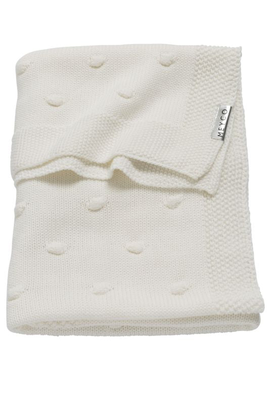 Crib blanket Knots (100x150cm) - Offwhite