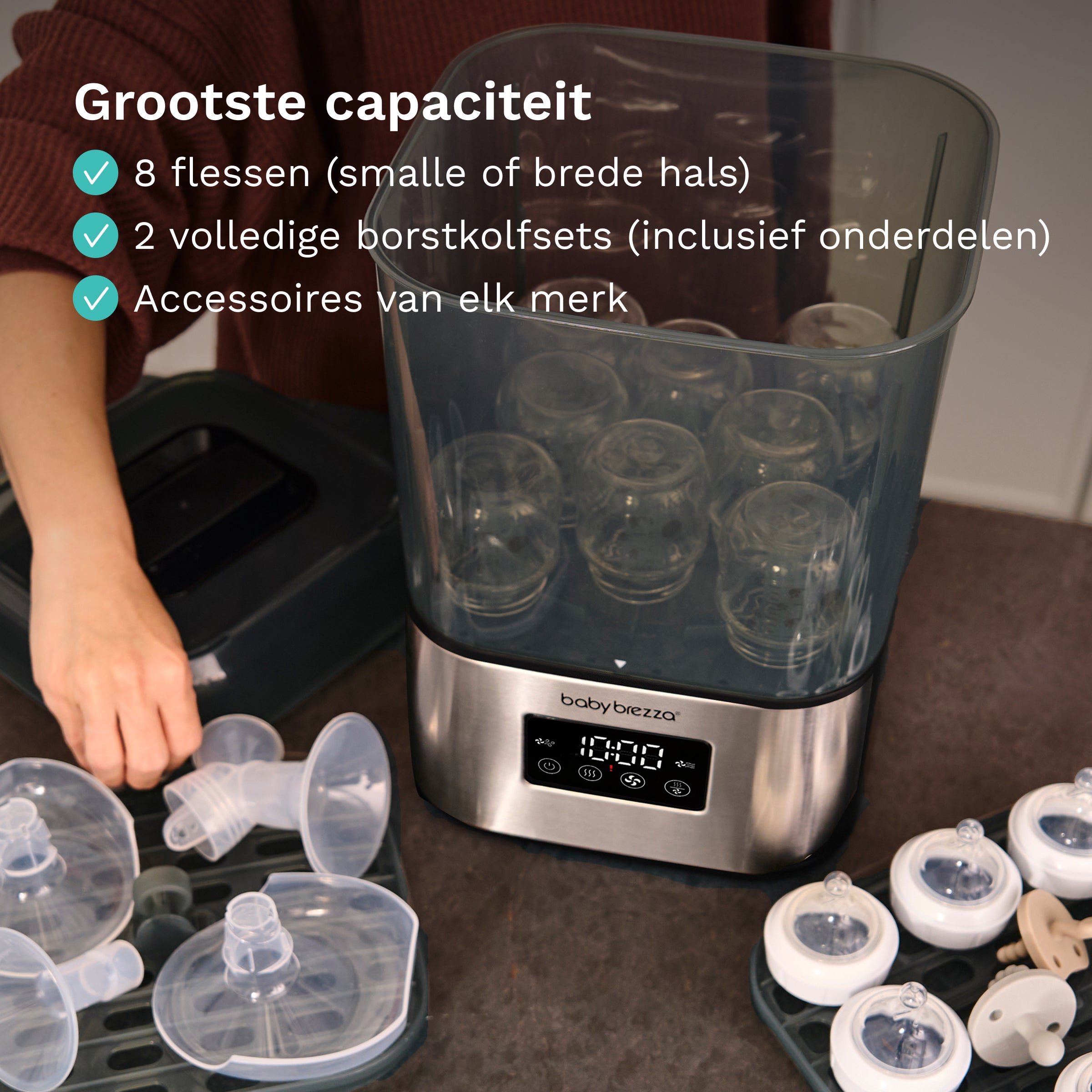 Babyfles sterilisator & droger Pro - Steel