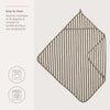 Badcape Stripe - Taupe