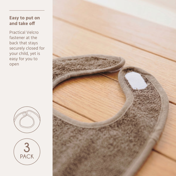 3-pack Slabben - Fat Stripe Taupe
