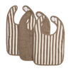 3-pack Slabben - Fat Stripe Taupe