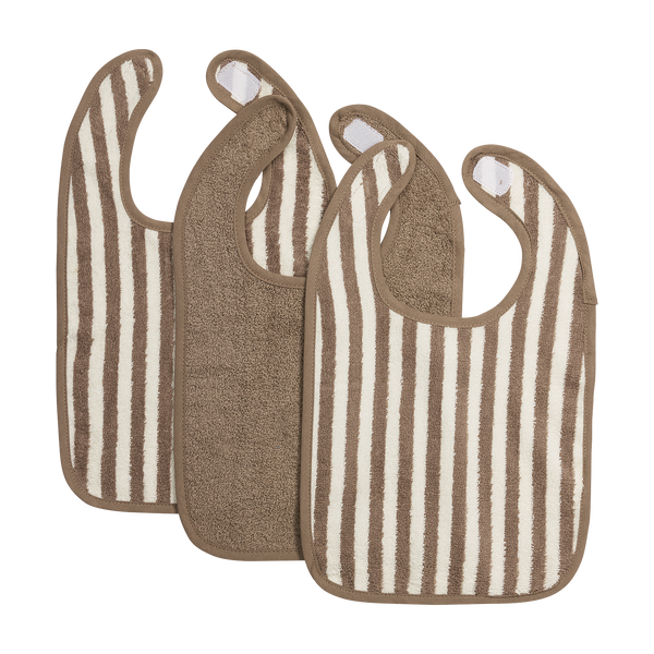 3-pack Slabben - Fat Stripe Taupe