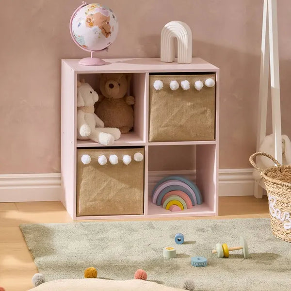 4-Compartment Storage Cabinet - Pink