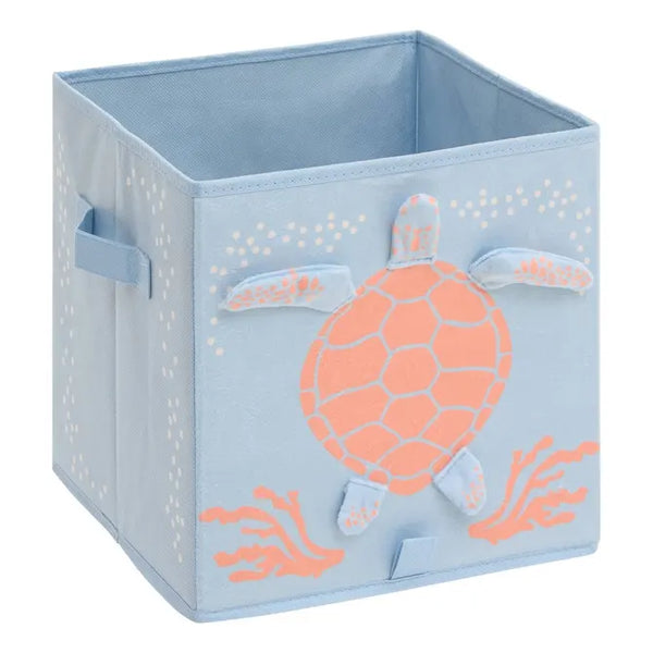 Pink storage box with pompoms