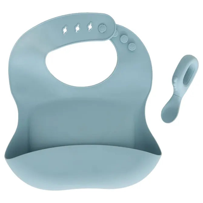 Bib and Spoon Set - Blue