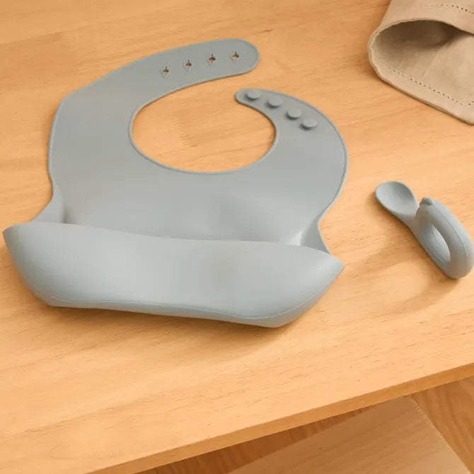 Bib and Spoon Set - Blue
