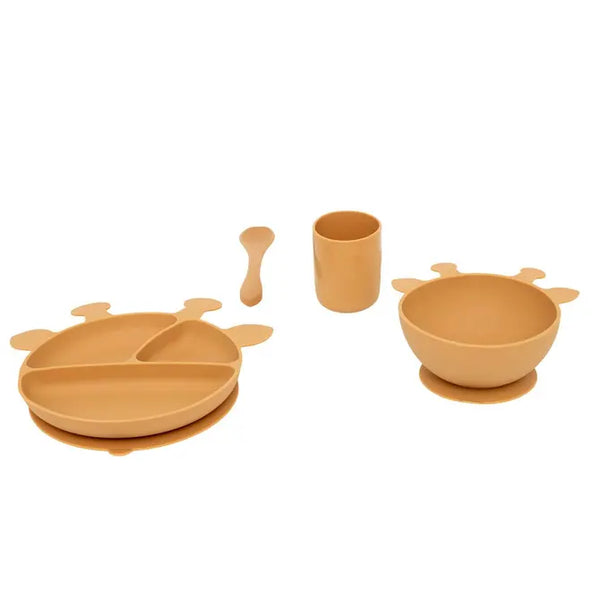 4-delig eetset Giraffe - Mosterd