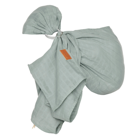 Ringsling Minty Gray - 100% organic hydrophilic cotton